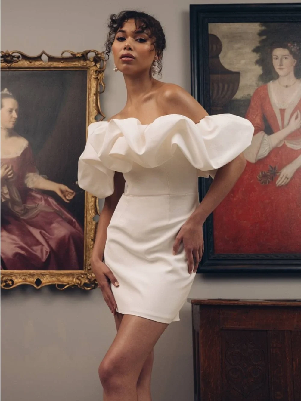 Jenny Yoo Emily Little White Dress - Picture 1 of 7